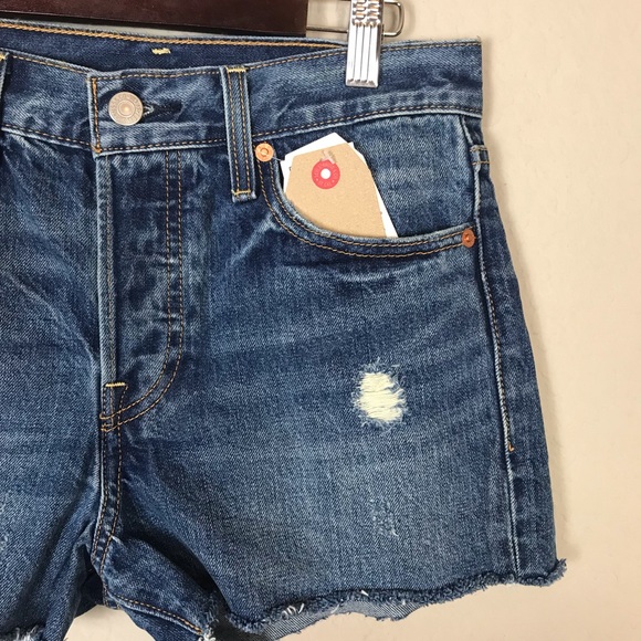 Levi’s Wedgie High Rise Denim Shorts Sz25 - Picture 6 of 7